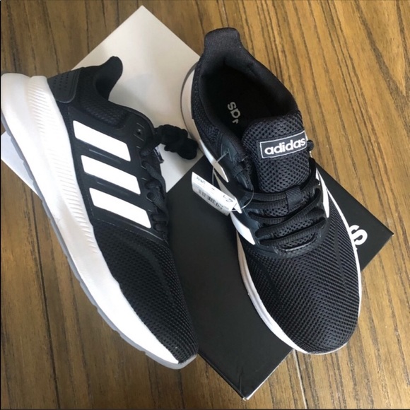 adidas runfalcon black and white